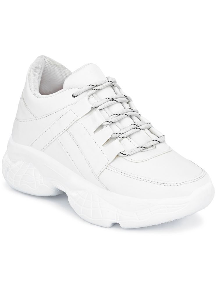     			NARKI White Women's Sneakers