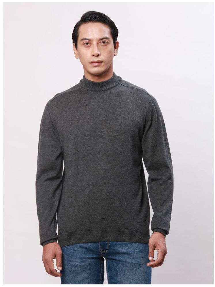     			Park Avenue Acrylic High Neck Men's Full Sleeves Pullover Sweater - Black ( Pack of 1 )