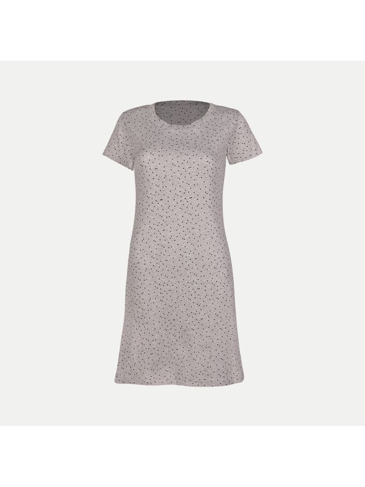     			Radprix Cotton Printed Knee Length Women's Shift Dress - Grey ( Pack of 1 )