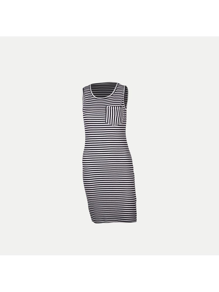     			Radprix Cotton Striped Knee Length Women's Bodycon Dress - Black ( Pack of 1 )