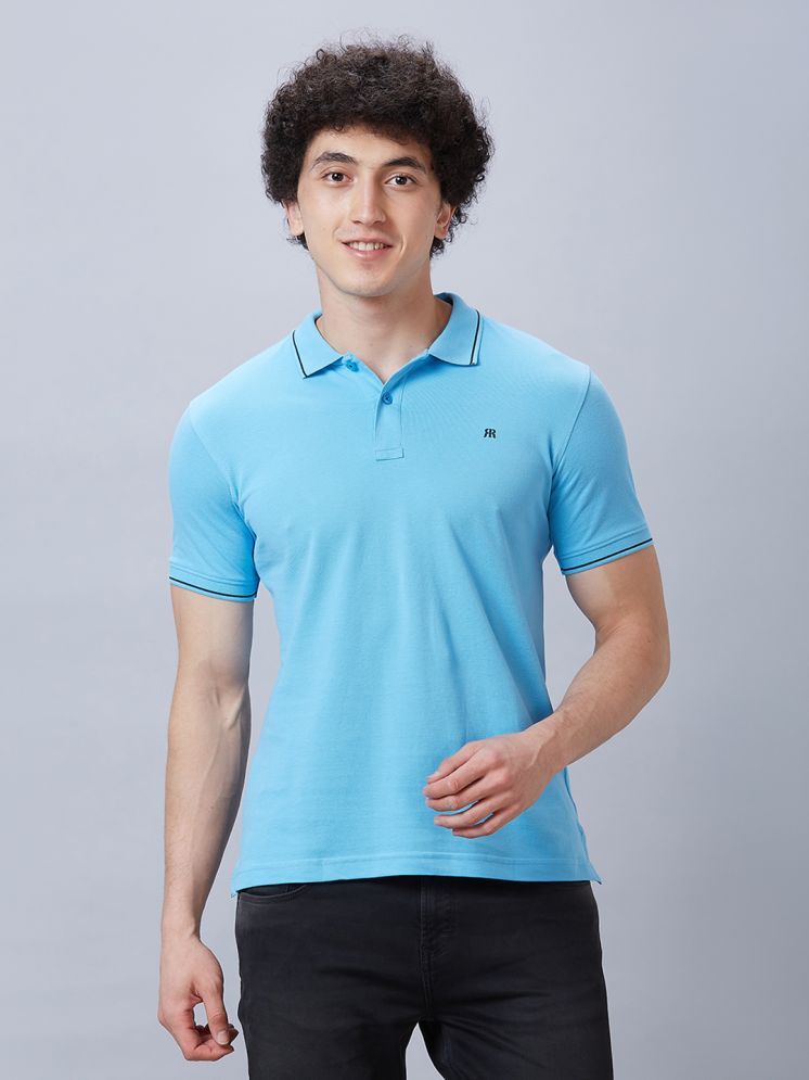     			Raymond Cotton Regular Fit Solid Half Sleeves Men's Polo T Shirt - Blue ( Pack of 1 )