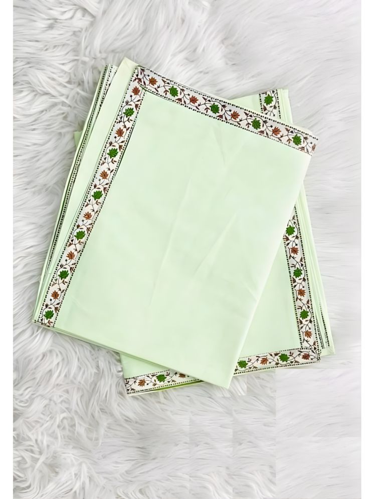     			UrbanArts Cotton Solid Single Bed Dohar - Green ( Set of 2 )