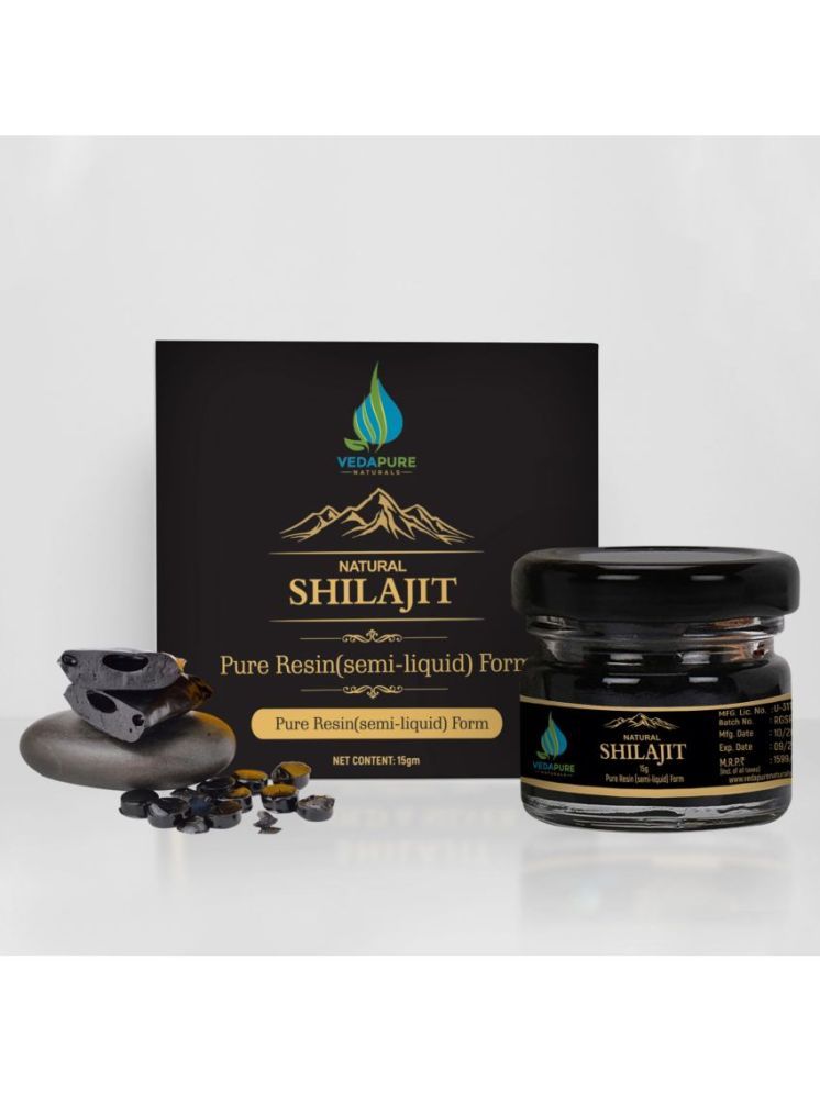     			VEDAPURE Natural Shilajit Resin -15 Gm | Support  Build Immunity | Boost Stamina & Energy | Pure Himalayan Shilajit | Shilajit For Men & Women | Lab Tested Shilajit