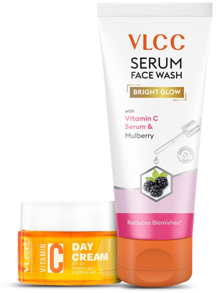     			VLCC Vitamin C Day Cream SPF30 & Bright Glow Serum FW With Vit C Serum & Mulberry Combo (50g+100ml)