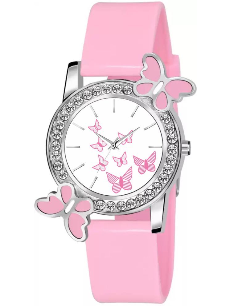     			twixy Pink PU Analog Womens Watch