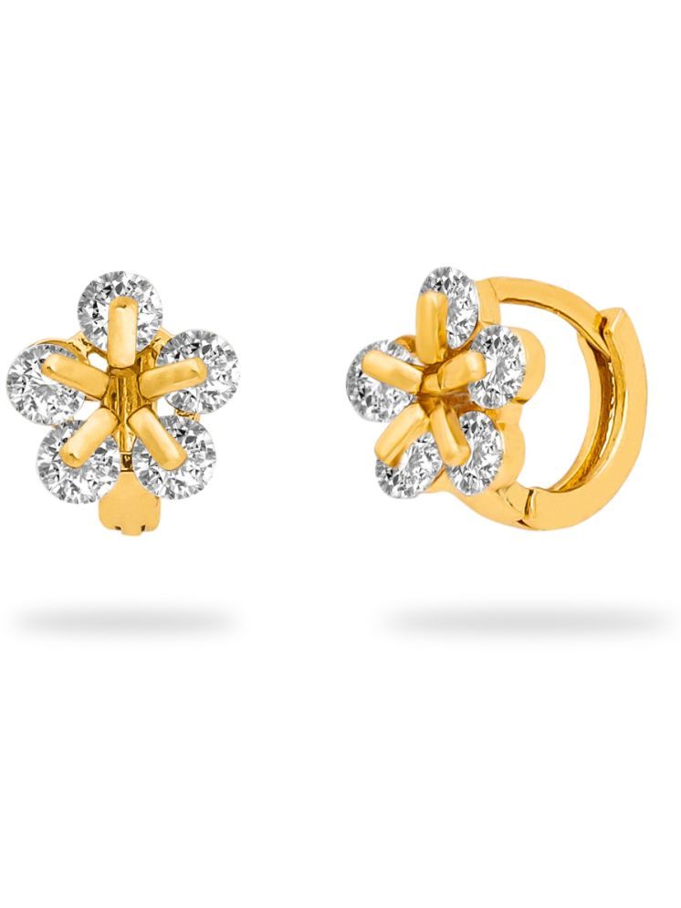     			Drashti Collection Golden Stud Earrings ( Pack of 1 )