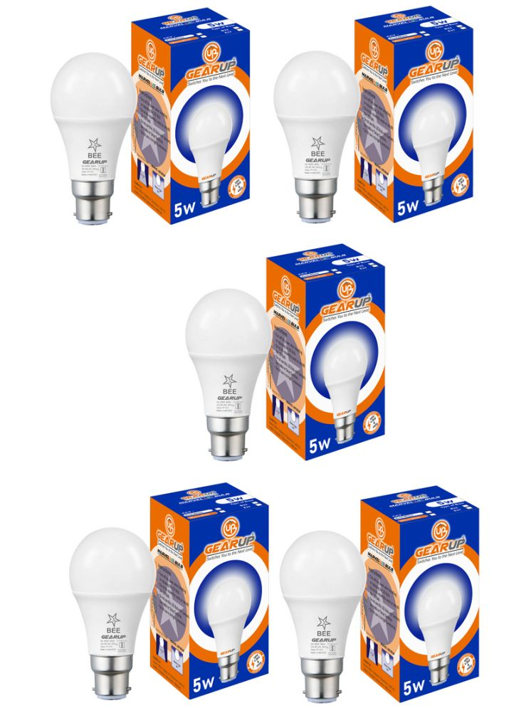     			Gearup 5W Cool Day Light LED Bulb ( Pack of 5 )