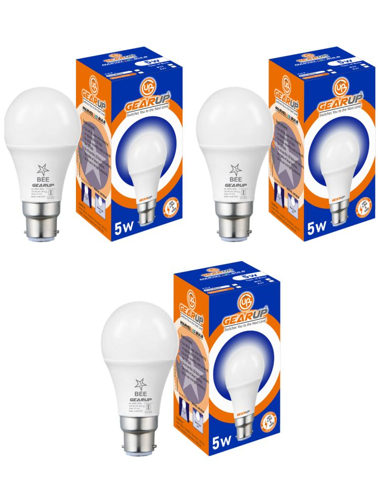     			Gearup 5W Cool Day Light LED Bulb ( Pack of 3 )