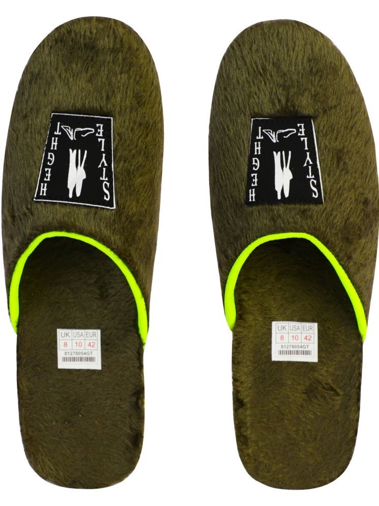     			Style Height Green Men's Toe covered Flip Flop