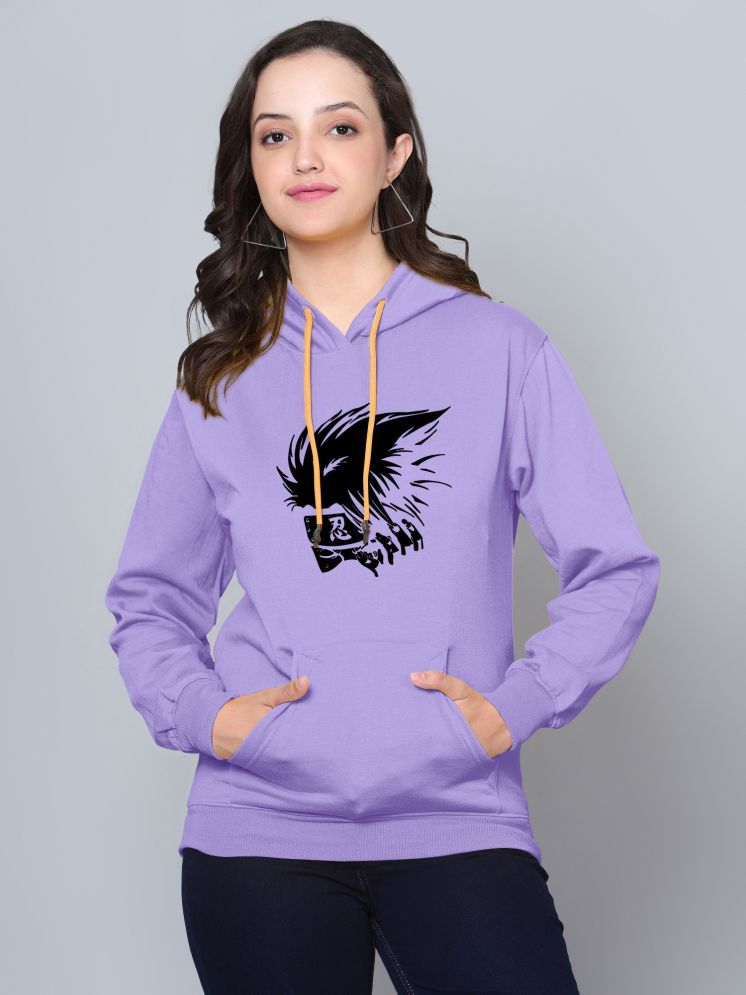     			fashion and youth Cotton Blend Women's Hooded Sweatshirt ( Purple )