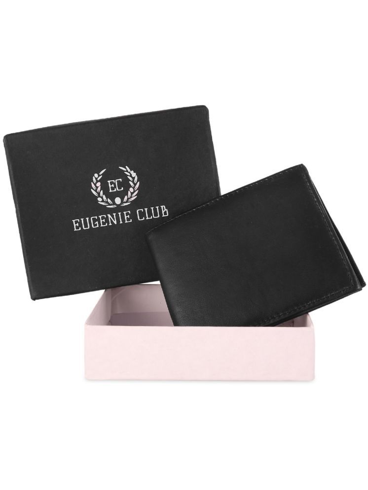     			Eugenie Club Black 100% Leather Men's RFID Wallet,Regular Wallet ( Pack of 1 )