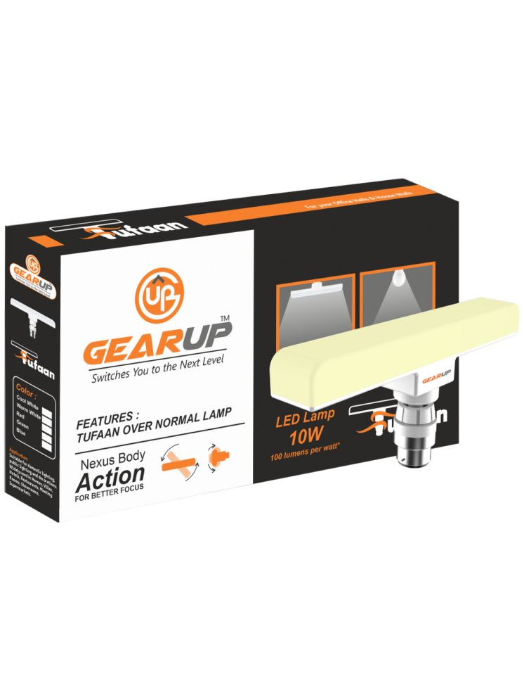     			Gearup 10W Warm White T-Bulb ( Single Pack )