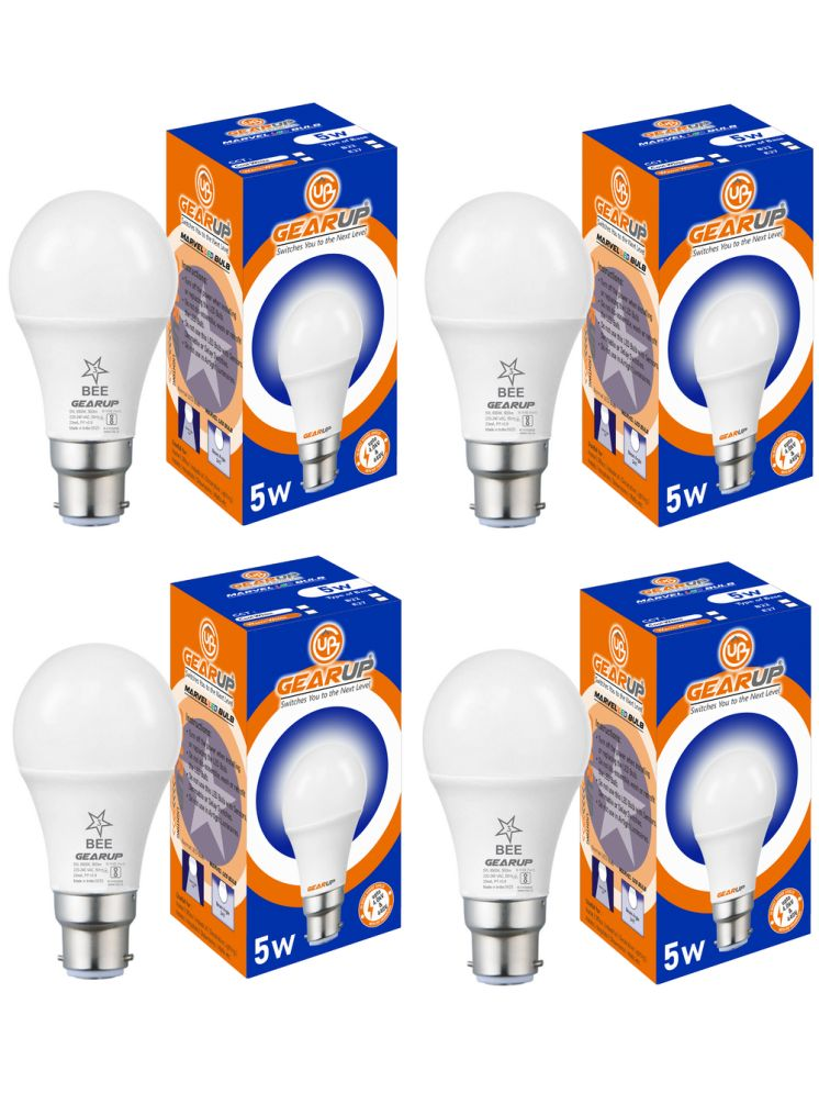     			Gearup 5W Cool Day Light LED Bulb ( Pack of 4 )