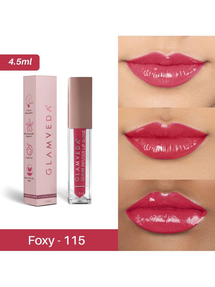     			Glamveda High Shine Serum Infused Lip Gloss | Foxy - 115 ( Berry Pink ) 4.5ml