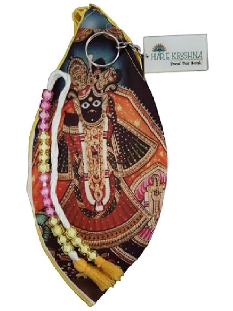     			Hare Krishna Food For Soul Banke Bihari jholi | Bead Bag | Chanting Bag Japa Mala Bag/Gaumukhi 1 ( Pack of 1 )