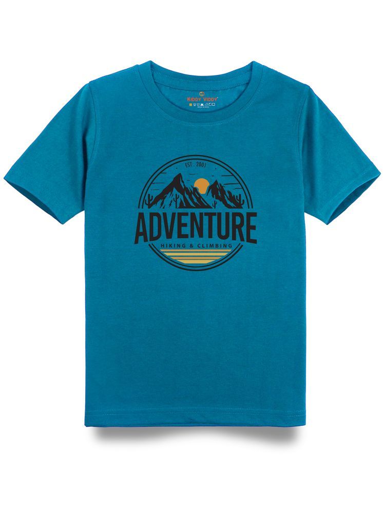     			KIDDY VIDDY Pack of 1 Boys Cotton T-Shirt ( Teal )