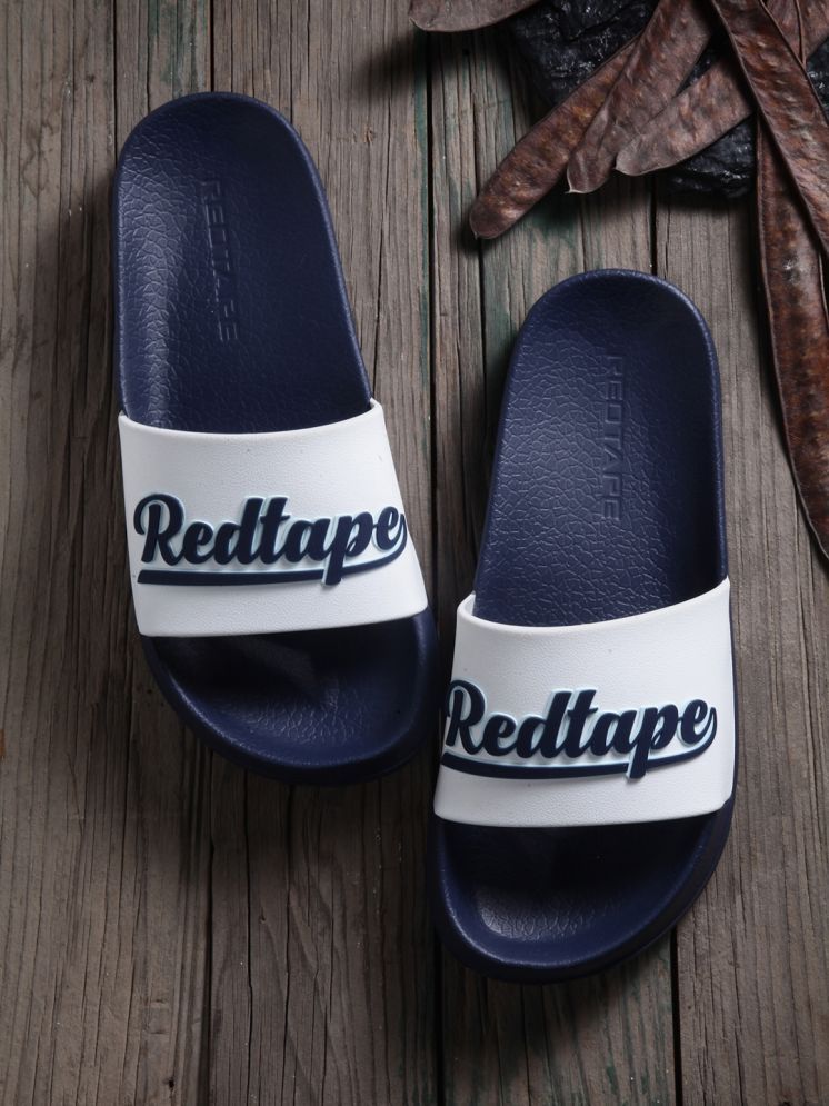     			Red Tape White Women's Slide Flip Flop