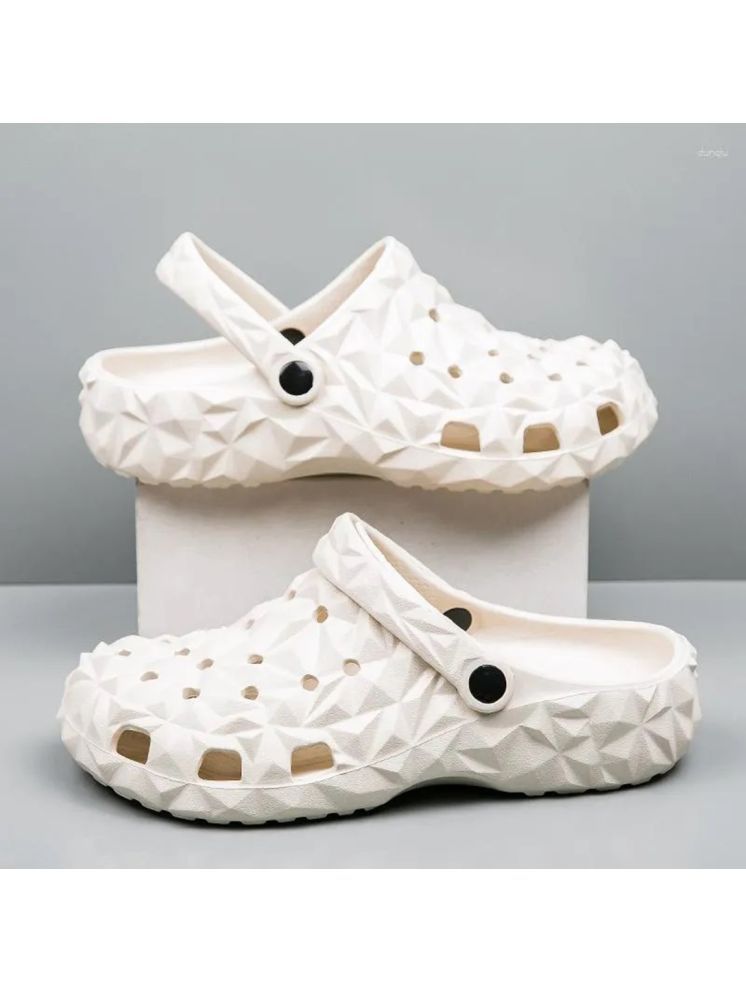     			Secritas - White Men's Clogs