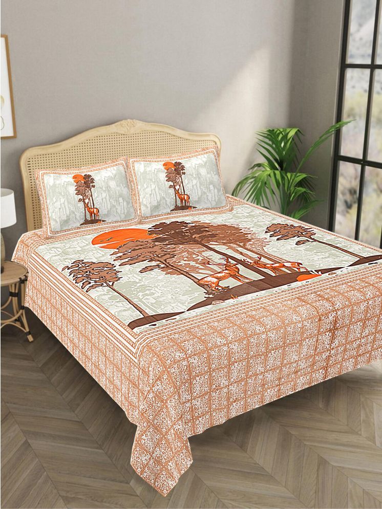     			Bombay Spreads Cotton Nature 1 Double King with 2 Pillow Covers - Brown