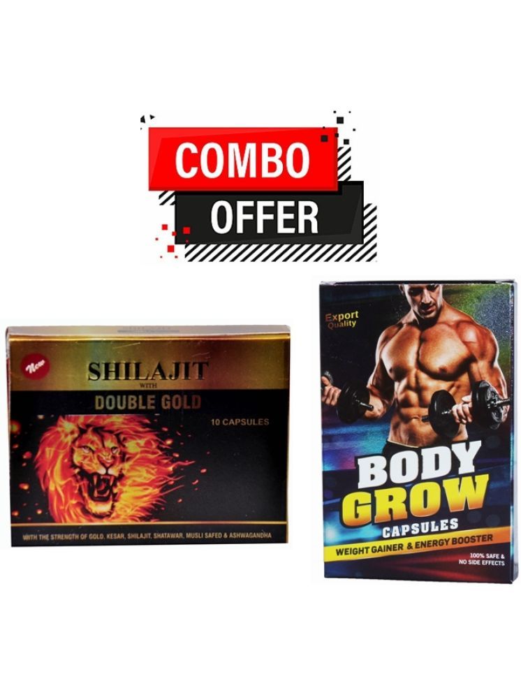     			Dr. Chopra Body Grow Capsule 10no.s & Shilajit With Double Gold Capsule 10 no.s Natural