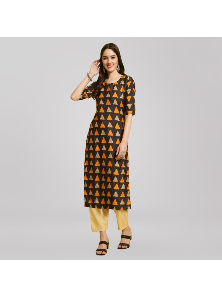     			Ethnic Basket Crepe Printed Kurti With Pants Women's Stitched Salwar Suit - Multicoloured ( Pack of 1 )