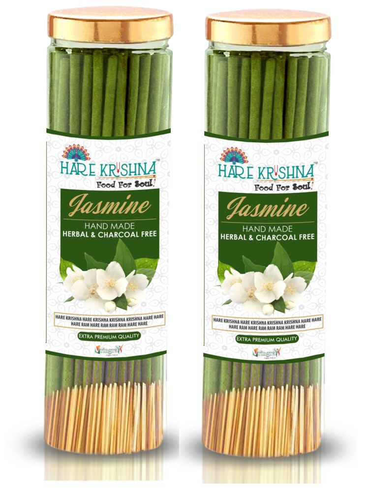     			Hare Krishna Food For Soul Incense Stick Jasmine 200 gm ( Pack of 2 )