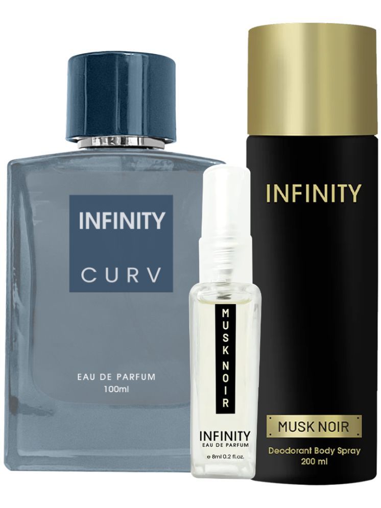     			Infinity Curv EDP Perfume 100ml, Musk Noir Deodorant 200ml, Musk Noir Pocket Perfume 8ml Pack of 3