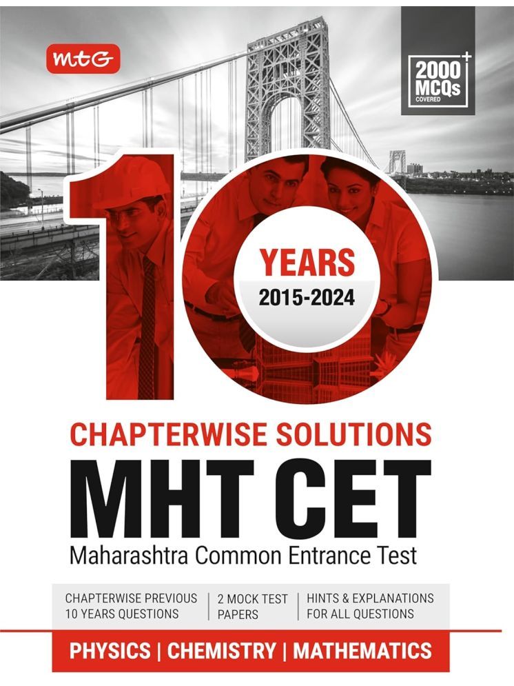     			MTG 10 Years MHT CET Chapterwise Previous Solved Questions Papers (PYQ Book) Physics, Chemistry & Mathematics For 2025 Exam | MHT CET Mock Test Papers