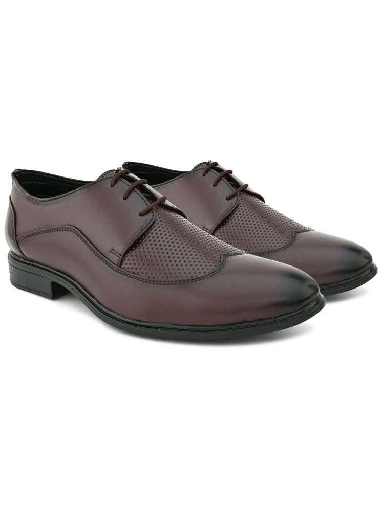     			Prolific Brown Men's Derby Formal Shoes