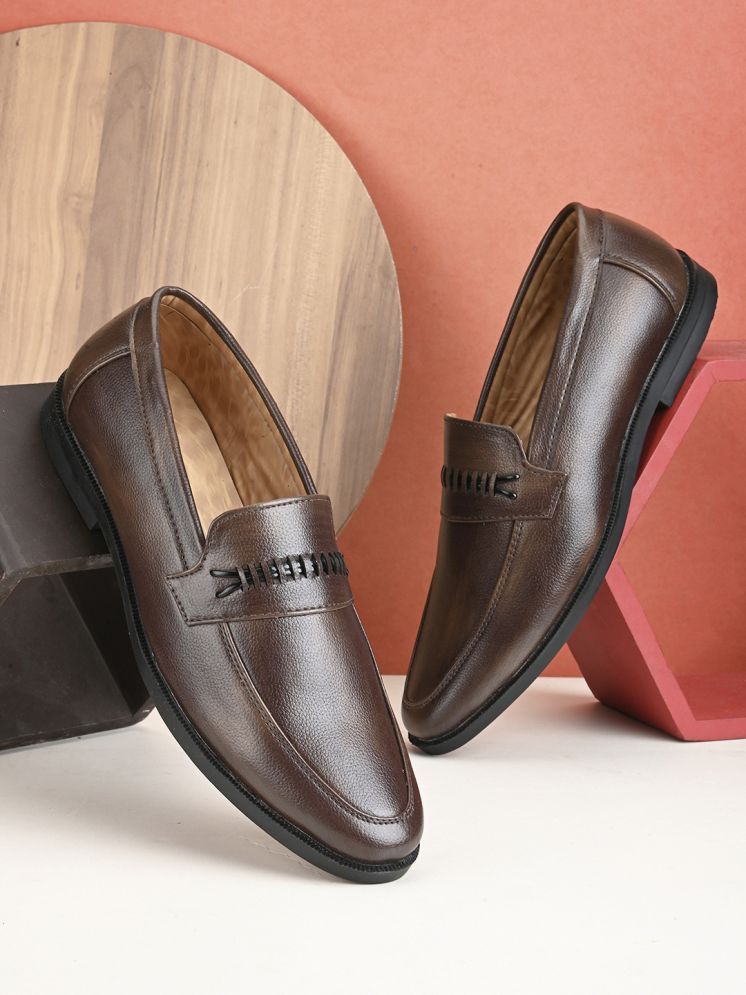     			Prolific Brown Men's Mocassin Formal Shoes