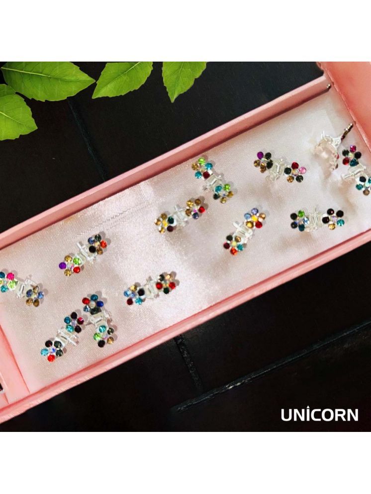     			Unicorn Multi Unisex Hair Clip ( Pack of 12 )