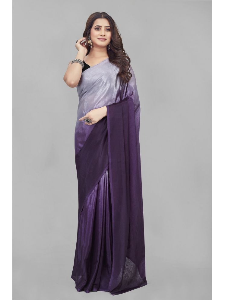     			Apnisha Chiffon Dyed Saree With Blouse Piece - Wine ( Pack of 1 )