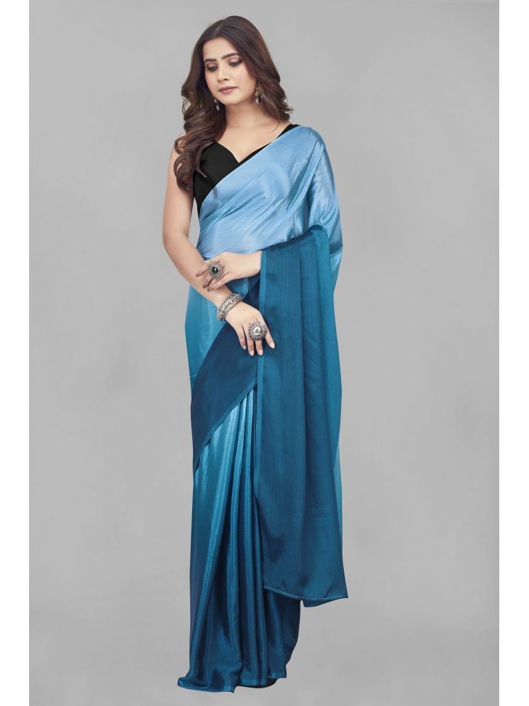     			Apnisha Chiffon Dyed Saree With Blouse Piece - Rama ( Pack of 1 )