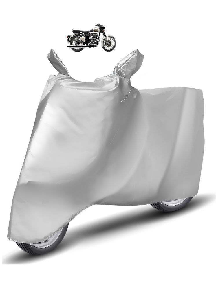     			Auto Hub Bike Body Cover for Royal Enfield Classic 350 ( Pack of 1 ) , Silver