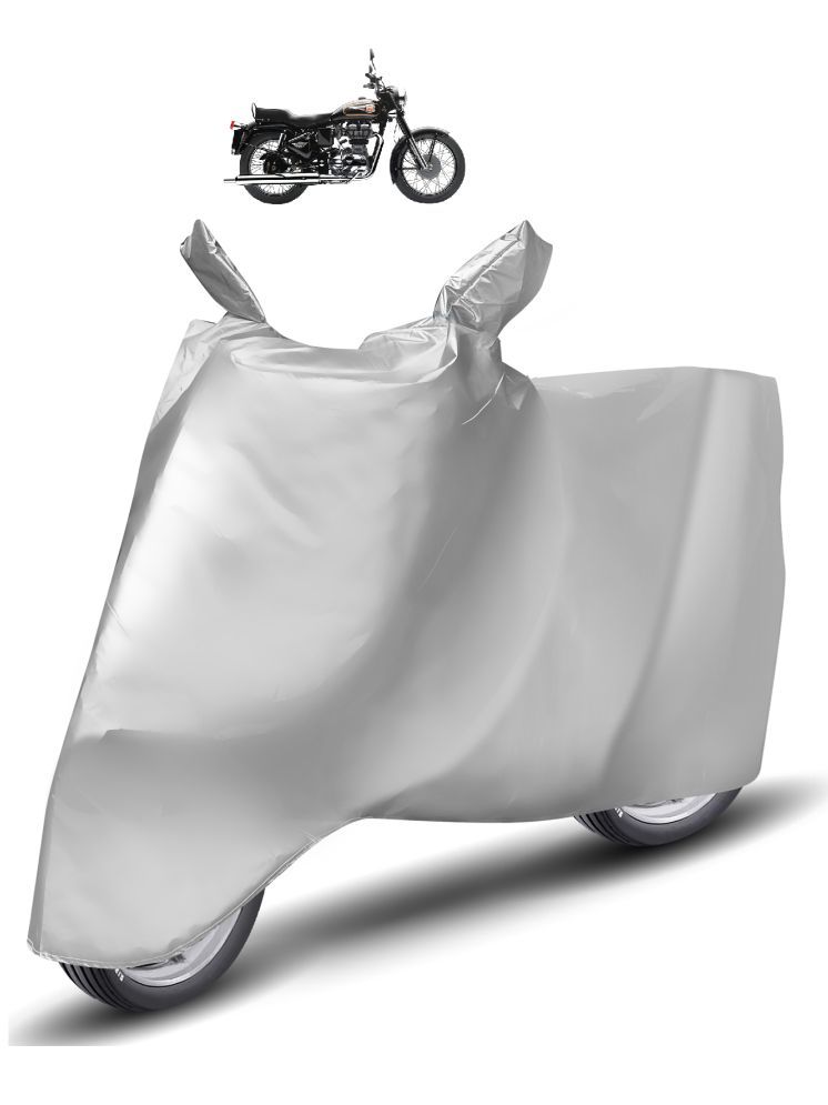     			Auto Hub Bike Body Cover for Royal Enfield Bullet 350 ( Pack of 1 ) , Silver