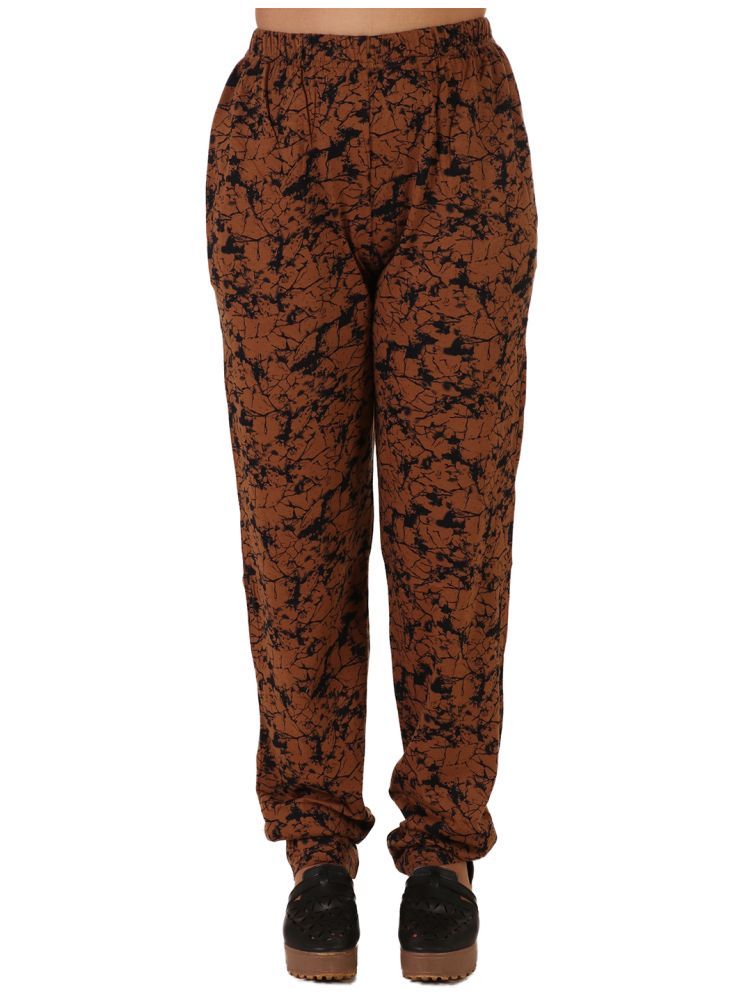     			Leean Patterns Brown Hosiery Women's Nightwear Pajamas ( Pack of 1 )