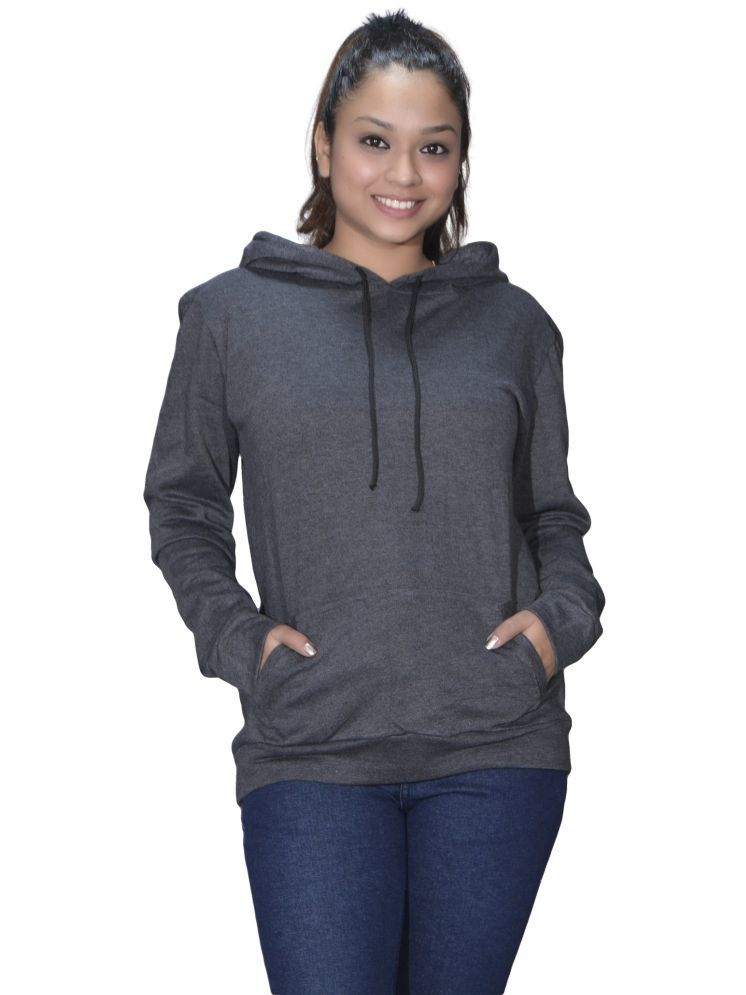     			Leean Patterns Fleece Women's Hooded Sweatshirt ( Grey )