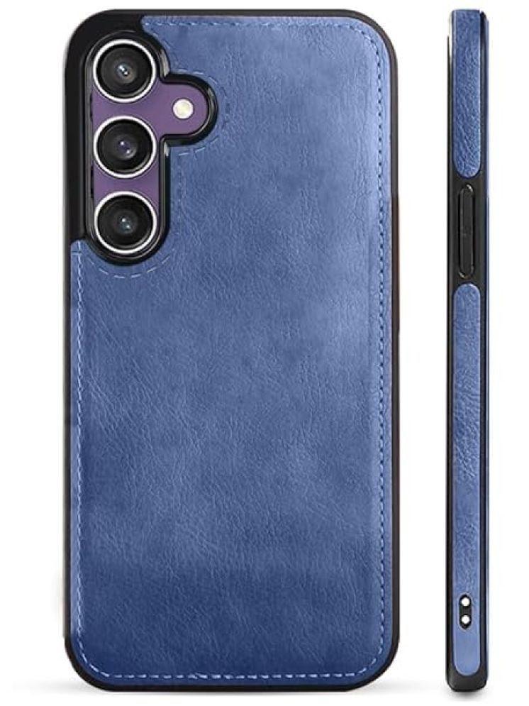     			Megha Star*** Plain Cases Compatible For Artificial Leather Samsung Galaxy S24 plus ( Pack of 1 )