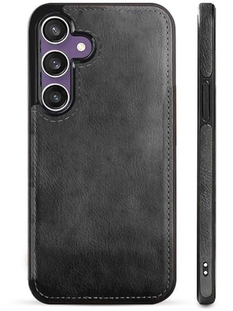     			Megha Star*** Plain Cases Compatible For Artificial Leather Samsung Galaxy S24 plus ( Pack of 1 )