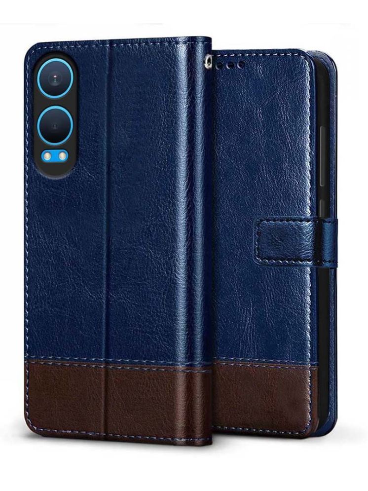     			NBOX Blue Flip Cover Leather Compatible For Oneplus Nord CE 4 Lite 5G ( Pack of 1 )