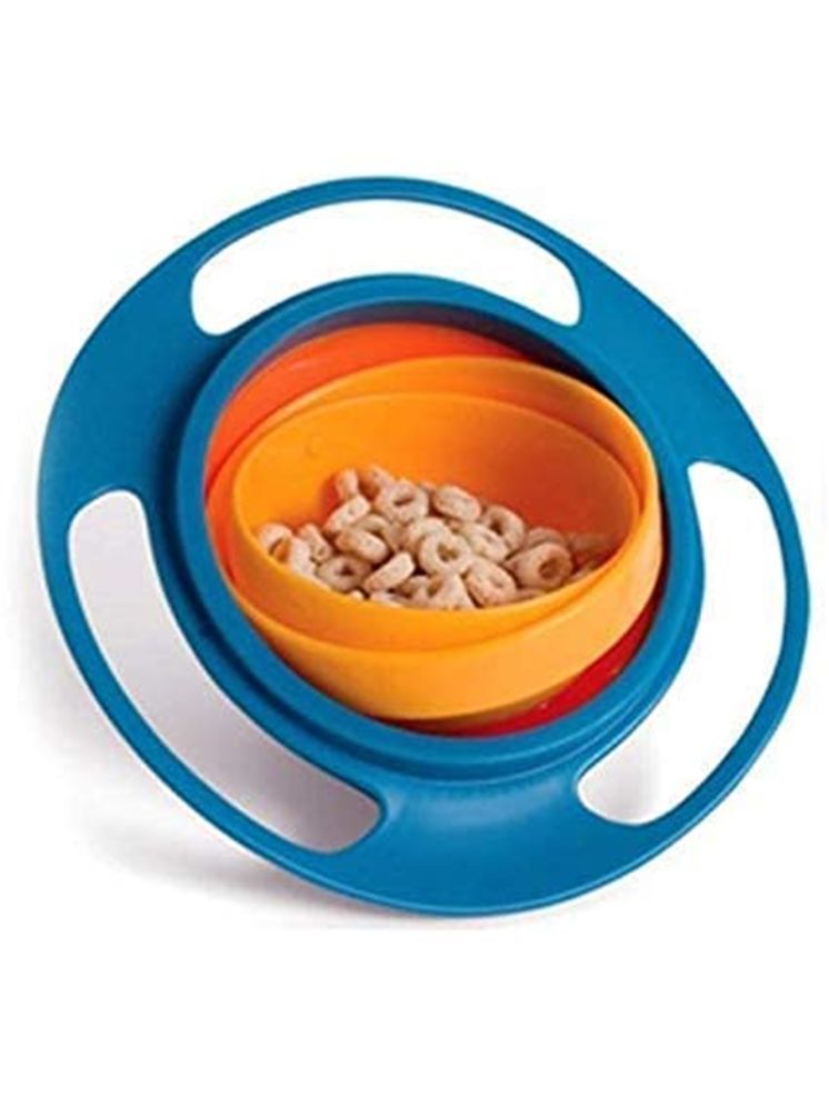     			Portable Non Spill Feeding Toddler Bowl 360 Degree Rotating Dish | Magic Snack Bowl for Baby and Kids - Multicolor