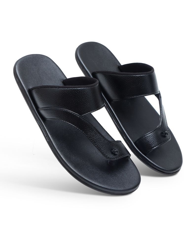     			SHUAN Black Men's Slide Flip Flop