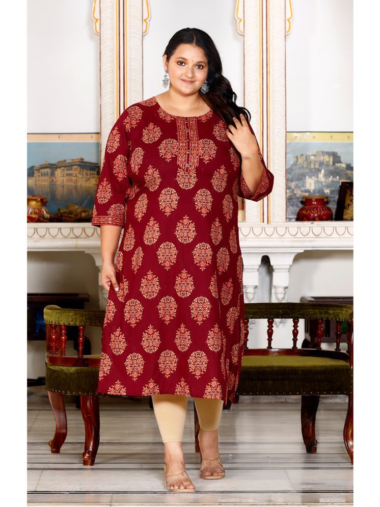     			Swasti Cotton Printed Straight Women's Kurti - Brown ( Pack of 1 )