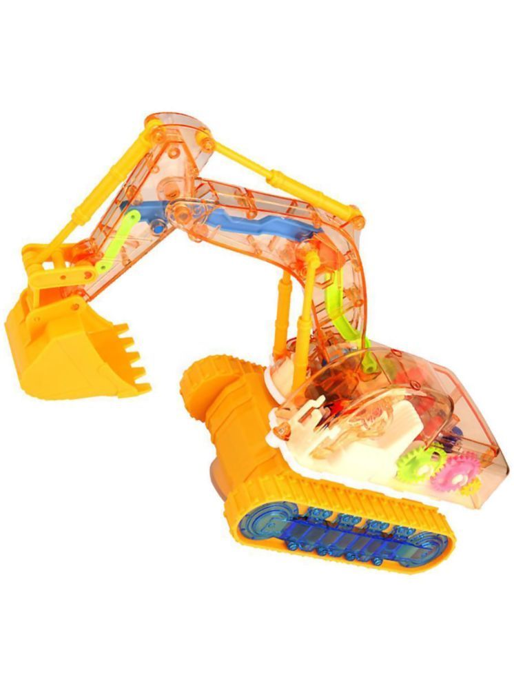     			TOY DEKHO  Electric Universal Transparent Mechanical Gear Excavator Light Music Engineering Vehicle Truck Toy for Boys & Girls Age 2, 3, 4, 5, 6, 7, 8 Multicolour Plastic Musical Battery Operated Toy