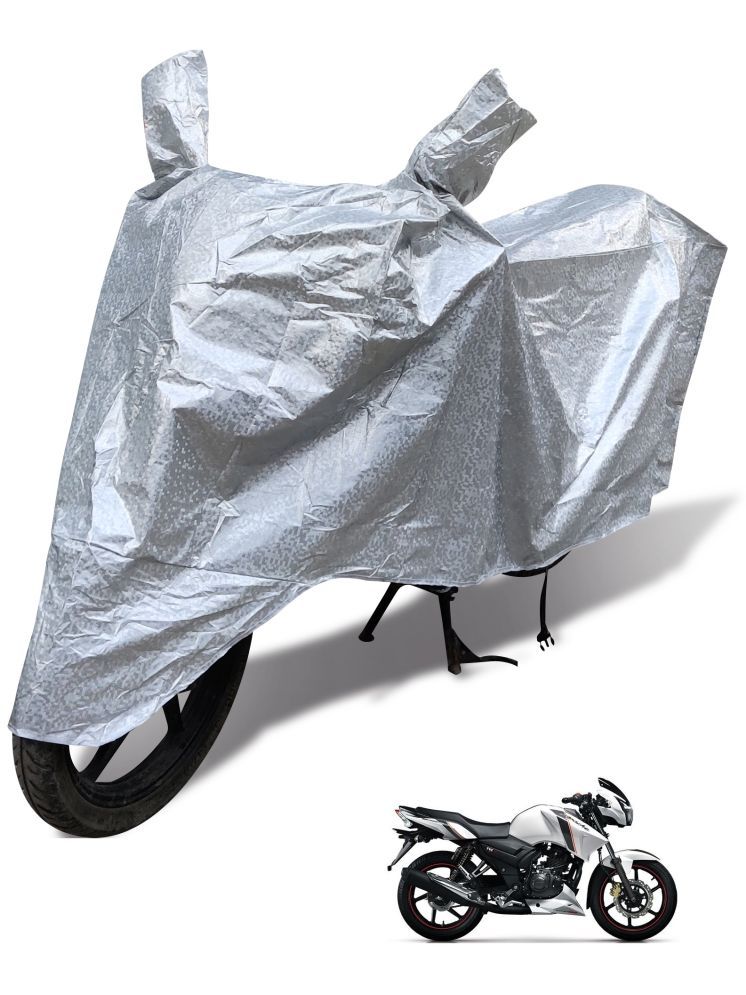     			Auto Hub Bike Body Cover for TVS Apache RTR 160 ( Pack of 1 ) , Silver