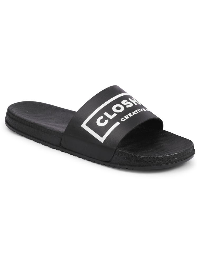     			CLOSHO Black Men's Slide Flip Flop