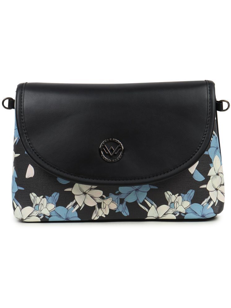     			Cherry Tree Black Faux Leather Sling Bag