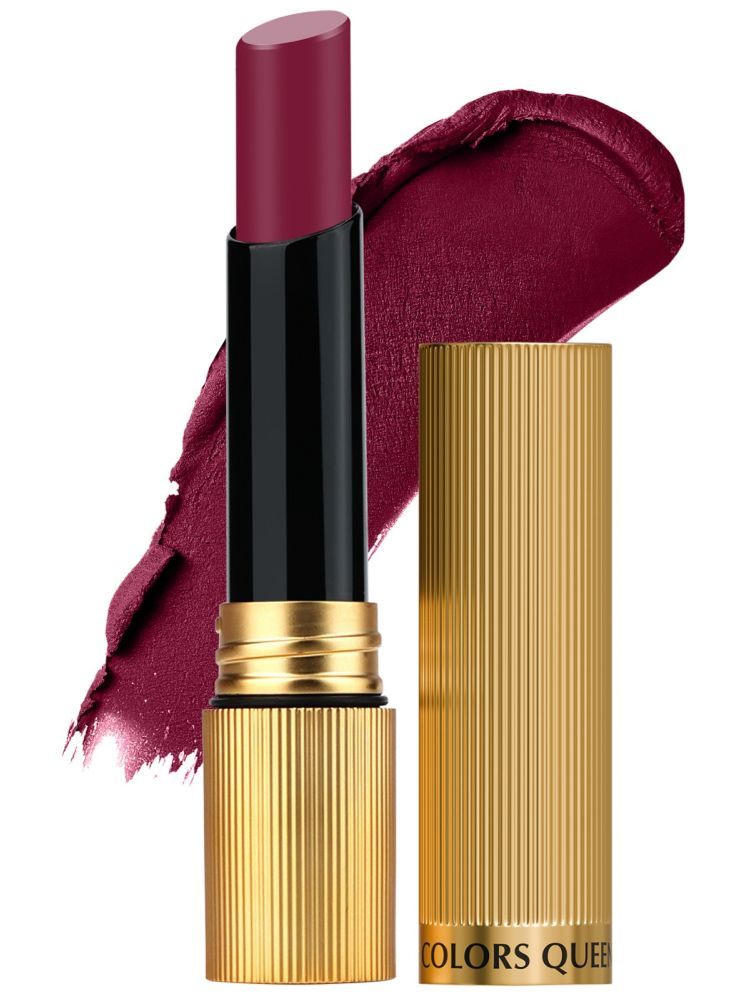     			Colors Queen Hold Up Full Day Non-Transfer Matte Lipstick 4g, Deep Maroon (Shade - 104)