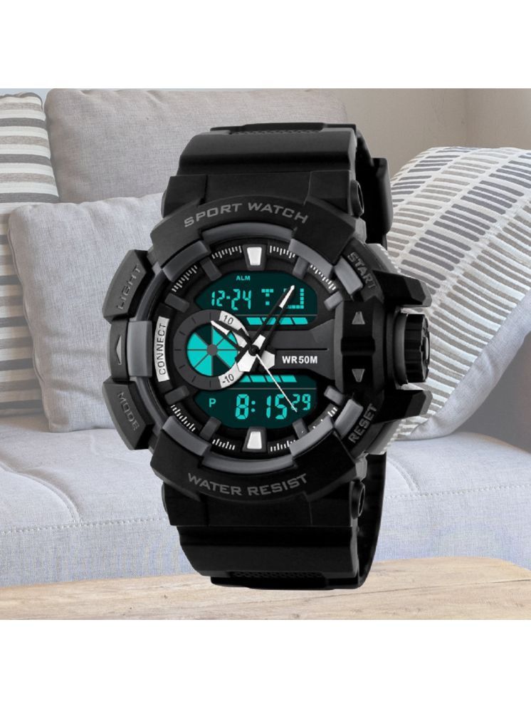     			Harbor Black Resin Analog-Digital Men's Watch