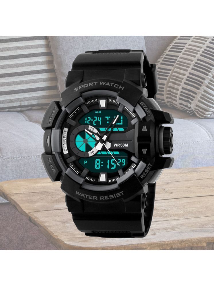     			Harbor Black Resin Analog-Digital Men's Watch